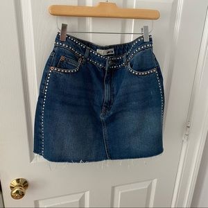 Topshop studded mini skirt
